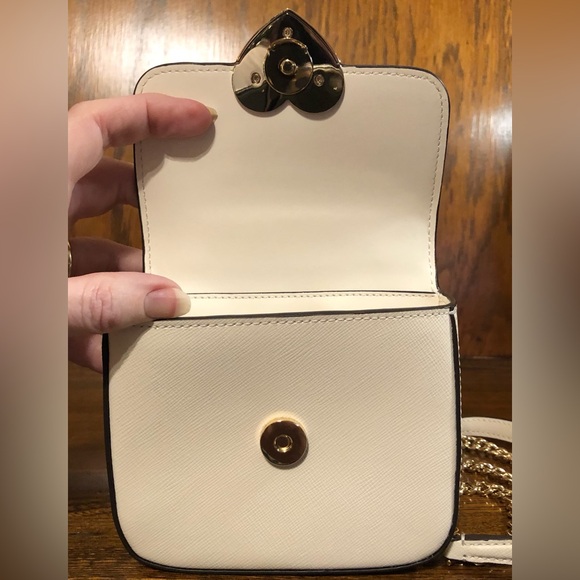 NWT-Kate Spade-SET-Heart❤️Hardware-Micro Flap Crossbody &❤️Keyfob/Bag Charm-$378 - Picture 7 of 16